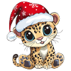 Leopard Christmas Cute Cute Christmassy