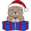Cute Santa Claus kitty