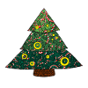 Candy Canes Christmas Tree Mandala