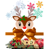 Renne de Noël enjoué