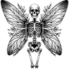 Ailes de squelette Art mystique