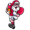 Rugby Footballeur Père Noël Football