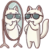 Confident Cat with Sunglasses Design