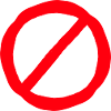 Prohibition sign comic style