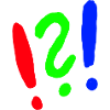 Exclamation mark/question mark comic style