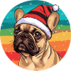 French Buldog Dog Christmas