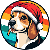 Beagle chien animal de Noël