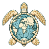 Earth Turtle Globe Illustration