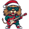 Lion Noël Rocker Guitare