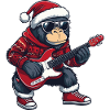 Guitare Rocker Gorilla Christmas