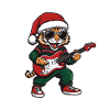 Tiger Christmas Rocker Guitar