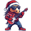 Horse Christmas Rocker Guitar