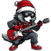 Wolf Christmas Rocker Guitar