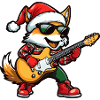 Fox Christmas Rocker Guitar