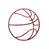 Embroidered basketball