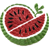 Pastèque brodée