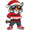 Tiger Weihnachten Ugly Christmas