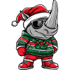 Rhino Christmas Ugly Christmas