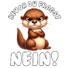 Lustiger Otter mit Spruch