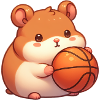 Hamster mit Basketball