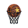 Embroidered basketball