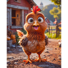 Animaux super mignons dans une forêt – Poulet