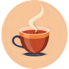 Minimal steaming Coffee Cup