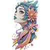 fille en fleurs