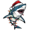 Shark Christmas Hat Xmas