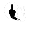 Recognize the Signs - Middle Finger Cats Saying