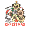 Pug Christmas Tree Merry Christmas