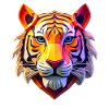 Tiger Polygon Big Cat Animal Motif Art Tiger