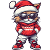 Cat Christmas Ugly Christmas Head