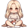 Fille Anime avec boisson chaude