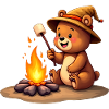 Bear Campfire Marshmallow Treat