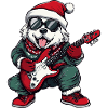 Kangal Dog Christmas Rocker Guitar