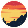 Sunset Mountain Bike Trail Emblem
