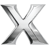 Chrome ,, X " Metallic