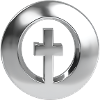 Chrome ,, Cross Ring " Metallic