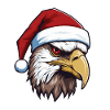 Eagle Head Christmas Portrait