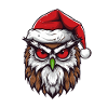 Owl Head Christmas Portrait
