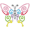 Symbol eines mehrfarbigen Schmetterlings