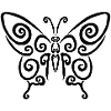 Symbole d'un papillon noir