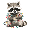 Funny Raccoon Christmas