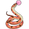 Chewing-gum serpent