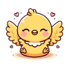 Happy Yellow Chick Cartoon Design