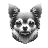 Chihuahua Grayscale Art TShirt Design