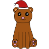 Bear celebrates Christmas