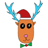 Reindeer celebrates Christmas