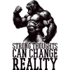 Strong Thoughts Gorilla Motivational Gift
